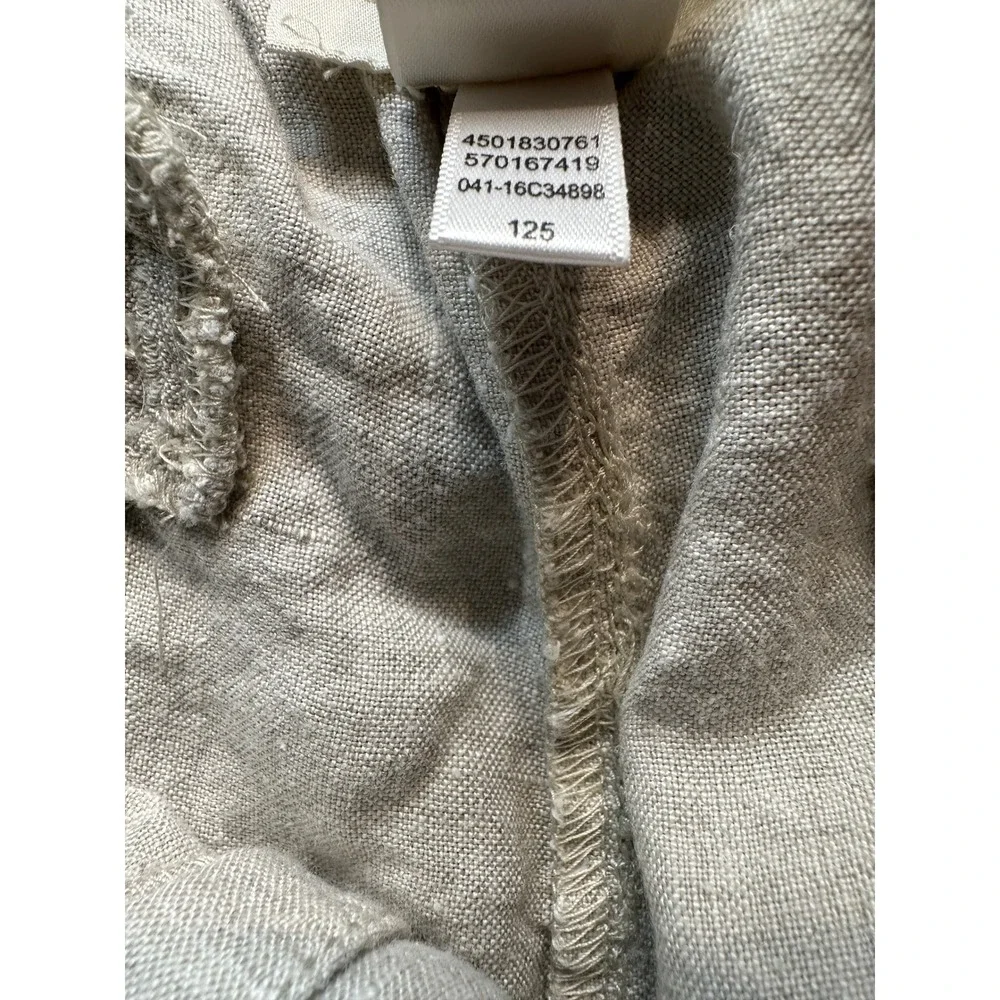 Chico's 100% Linen Straight Leg Pants Beige Oatmeal Size 2.5 Regular 107890 -13